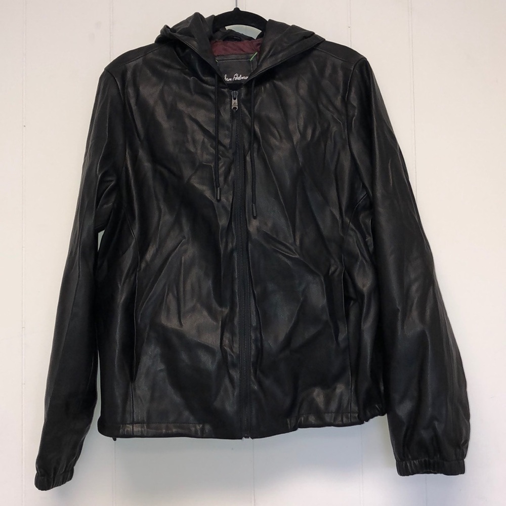 Sam Edelman Women Black Leather Jacket Size L